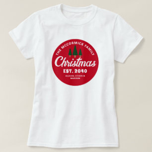 Matching Retro Vintage Weihnachtsfamilie Name T-Shirt