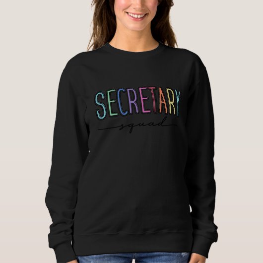 Matching Secretary Squad oder Team zurück in die S Sweatshirt (Vorderseite)