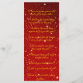 Matching Set Christmas Conversation Starters Card Menükarte (Rückseite)