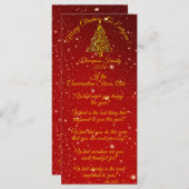 Matching Set Christmas Conversation Starters Card Menükarte (Vorne/Hinten)