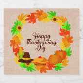 Matching Set Erntedank Green Gold Kranz Hat Bierflaschenetikett (Einzelnes Label)