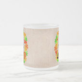 Matching Set Erntedank Green Gold Kranz Hat Mattglastasse (Mittel)