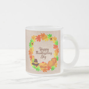 Matching Set Erntedank Green Gold Kranz Hat Mattglastasse