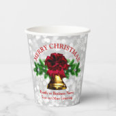 Matching Set - Gold Bell Red Bow Weihnachten 20xx Pappbecher (Vorderseite)