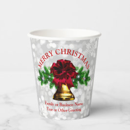 Matching Set - Gold Bell Red Bow Weihnachten 20xx Pappbecher