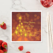 Matching Set Gold Stars Name Weihnachten Serviette (Beispiel)