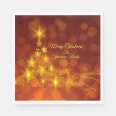 Matching Set Gold Stars Name Weihnachten Serviette (Vorderseite)
