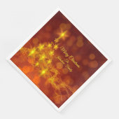 Matching Set Gold Stars Name Weihnachtsessen Serviette (Ecke)