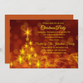 Matching Set Gold Stars Tree Ändern Text Weihnacht Einladung