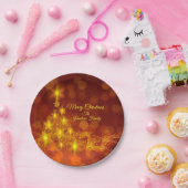 Matching Set Gold Stars Tree Change Name 7" Pappteller (Party)