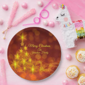 Matching Set Gold Stars Tree Change Name 9" Pappteller (Party)