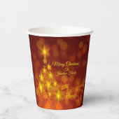 Matching Set Gold Stars Tree Change Name Pappbecher (Rückseite)