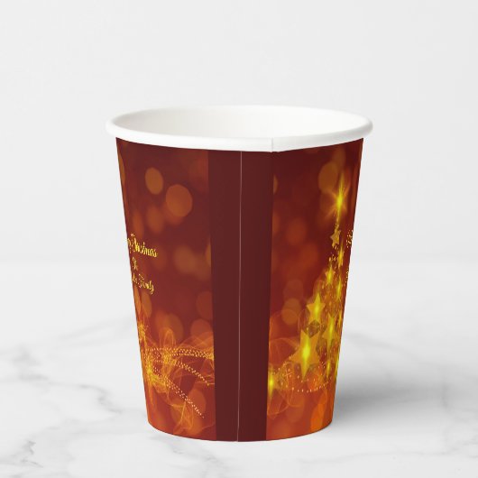 Matching Set Gold Stars Tree Change Name Pappbecher (Rechts)