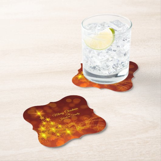 Matching Set Gold Stars Tree Change Name Untersetzer (Vor Ort)