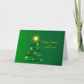 Matching Set Green Christmas Tree Change Name Karte (Vorderseite)