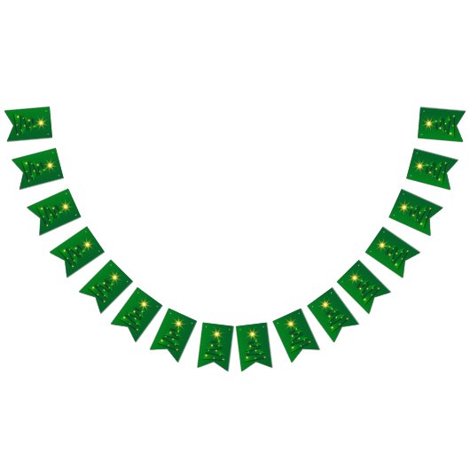 Matching Set Green Christmas Tree Wimpelkette (Alle)