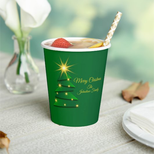 Matching Set Green Tree Change Name 20xx Pappbecher (In Situ)