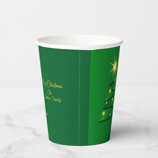 Matching Set Green Tree Change Name 20xx Pappbecher (Rechts)