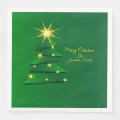 Matching Set Green Tree Change Name Dinner Serviette (Vorderseite)