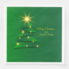 Matching Set Green Tree Change Name Dinner Serviette