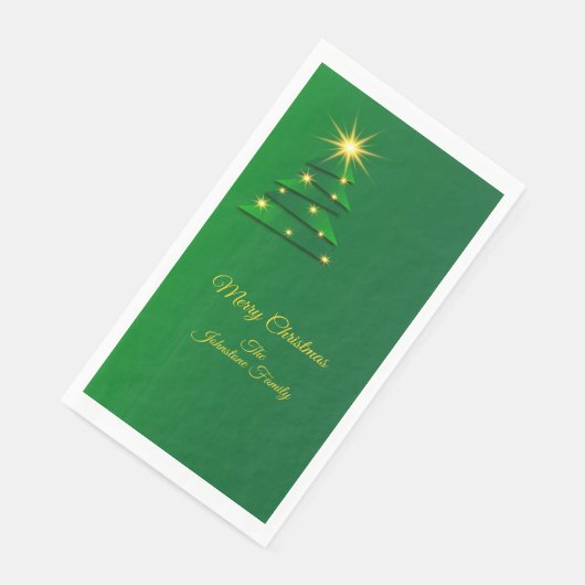 Matching Set Green Tree Change Name Gasttuch Serviette (Ecke)