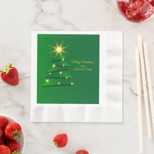 Matching Set Green Tree Change Name Luncheon Serviette (Beispiel)