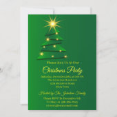 Matching Set Green Tree Change Name Text Weihnacht Einladung (Vorderseite)