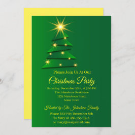 Matching Set Green Tree Change Name Text Weihnacht Einladung