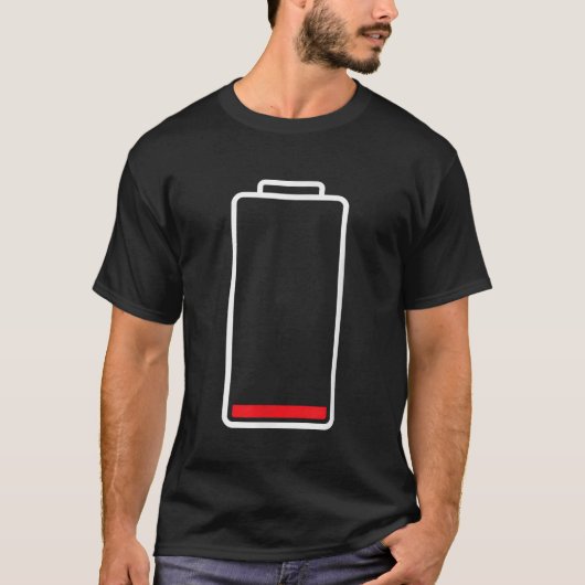 MATCHING SET Low Batterie WiFi Paar Kostüme Hallo T-Shirt (Vorderseite)