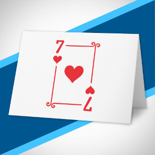 Matching Seven Hearts Anzug Playing Cards Modern 7 Karte