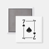 Matching Seven Spades Anzug Playing Cards Modern 7 Magnet (Vorderseite/Rückseite)