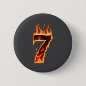 Matching Six Seven Flaming Ice Funny Meme 67 Coupl Button (Vorderseite)
