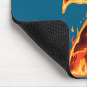 Matching Six Seven Flaming Ice Funny Meme 67 Coupl Mousepad (Ecke)