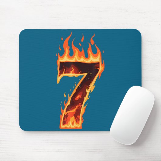 Matching Six Seven Flaming Ice Funny Meme 67 Coupl Mousepad (Mit Mouse)