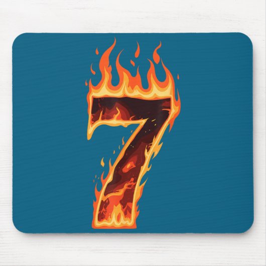 Matching Six Seven Flaming Ice Funny Meme 67 Coupl Mousepad (Vorne)
