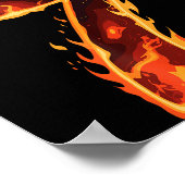 Matching Six Seven Flaming Ice Funny Meme 67 Coupl Poster (Ecke)