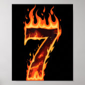 Matching Six Seven Flaming Ice Funny Meme 67 Coupl Poster (Vorne)