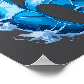 Matching Six Seven Flaming Ice Funny Meme 67 Coupl Poster (Ecke)