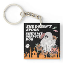 Matching Spook Ghost & Pumpkin Service Dog