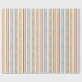 Matching, Subdued Pink, Yellow and Blue Stripes  Geschenkpapier (Flach)