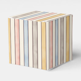 Matching, Subdued Pink, Yellow and Blue Stripes  Geschenkschachtel