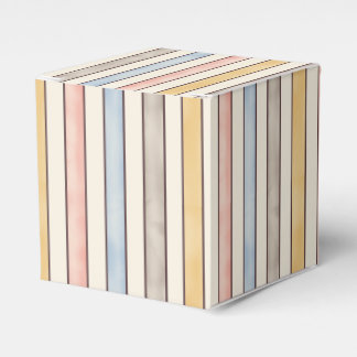 Matching, Subdued Pink, Yellow and Blue Stripes  Geschenkschachtel