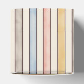 Matching, Subdued Pink, Yellow and Blue Stripes Geschenkschachtel (Oben)