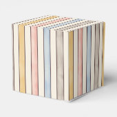 Matching, Subdued Pink, Yellow and Blue Stripes Geschenkschachtel (Rückseite)