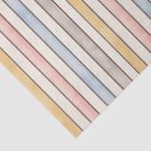 Matching, Subdued Pink, Yellow and Blue Stripes  Seidenpapier (Detail)