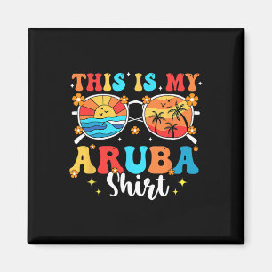 Matching Summer Family Vacation Beach Tour Aruba Magnet