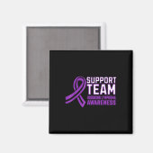 Matching Support Team Hodgkins Lymphoma Awareness Magnet (Vorderseite/Rückseite)
