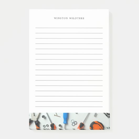 Matching Tools Handyman | Liniert Post-it Klebezettel (Vorderseite)