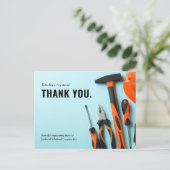 Matching Toolset Konstruktion | Minimaler Dank Postkarte (Stehend Vorderseite)