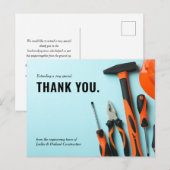 Matching Toolset Konstruktion | Minimaler Dank Postkarte (Vorne/Hinten)